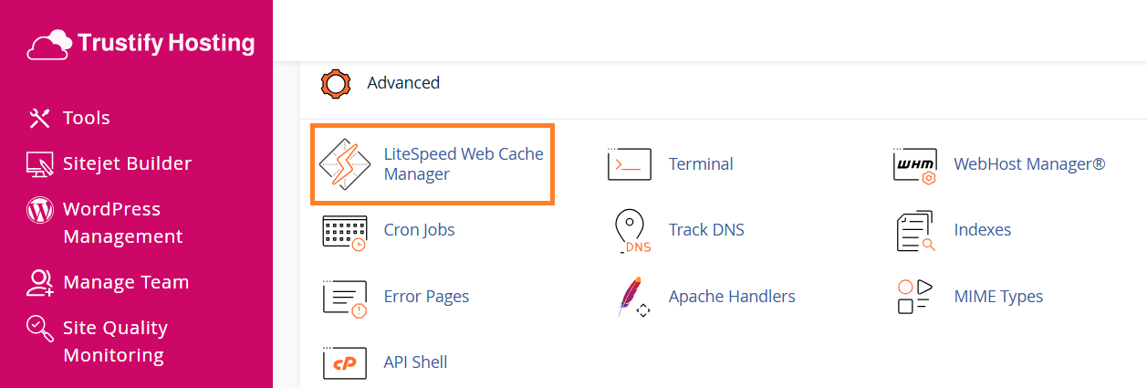 Enabling LiteSpeed Web Cache